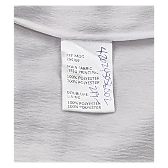 CARVEN Georgette A-Line Mini Skirt High Waist White Black - Picture 6 of 6